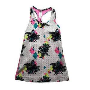 Ivivva Girls Racerback Tropical Print Activewear Tank Size 8